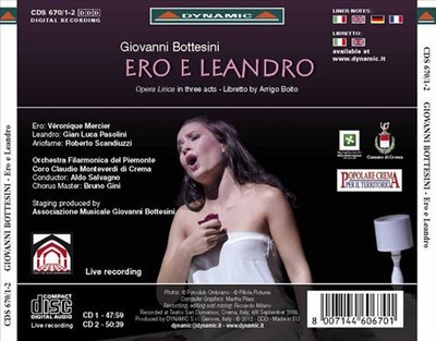 ALDO SALVAGNO / GIAN LUCA PASOLINI / VÈRONIQUE MERCIER GIOVANNI BOTTESINI: ERO E