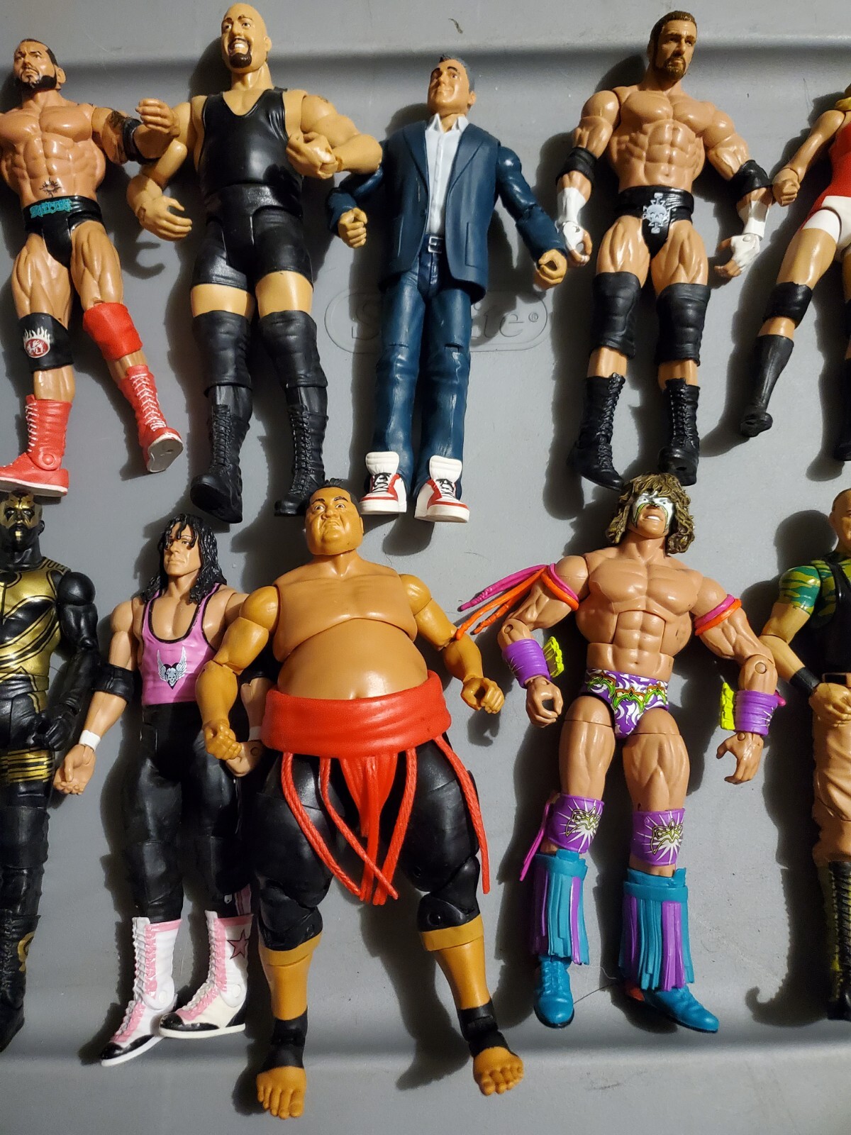 wwe mattel elite action figures lot Yokozuna Ultimate Warrior HHH Kurt