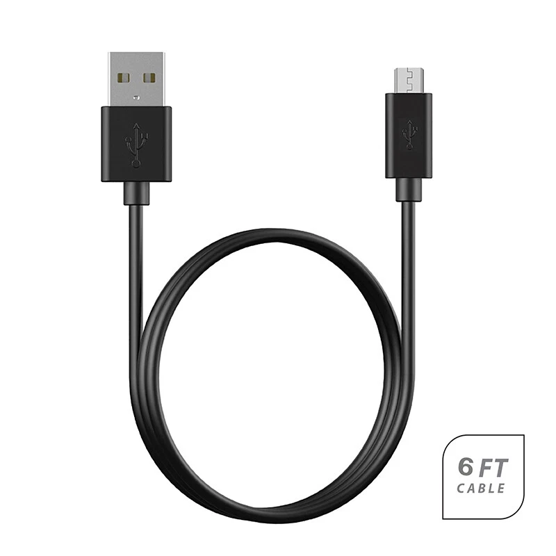 Black Color USB Sync Data Charger 5 feet Cable Micro-USB Connector Cord Wire - Image 2 of 3