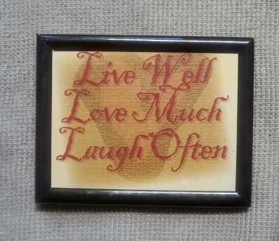 Live Well Love Much Laugh Often Refrigerator Magnet Framed Phrase Free Shipping