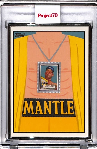 2021 TOPPS PROJECT 70 #321 MICKEY MANTLE BY KEITH SHORE AP SILVER FRAME 50/51