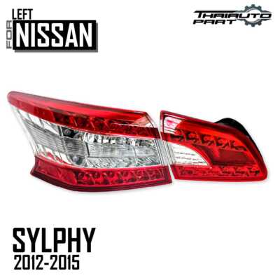 Left Tail Lamp Rear Light Set For Nissan Sylphy Pulsar Sentra B17 Sedan 2012-15