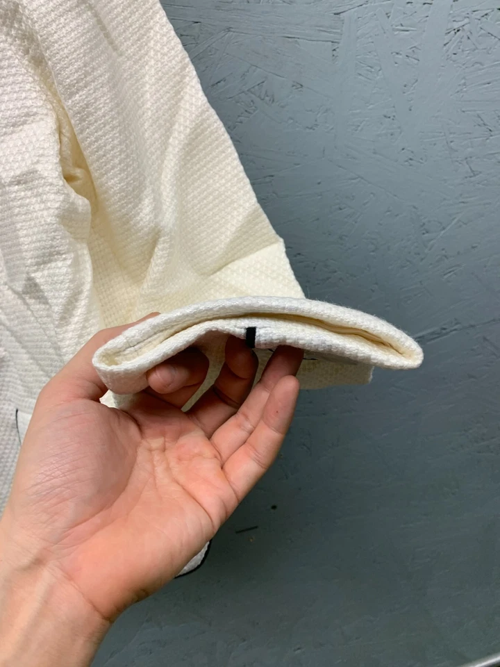 Jaqueta Blazer Feminina Dennis Basso Signature Marfim Texturizada Grande Acabamento Preto Nova Com Etiqueta - Imagem 4 de 4