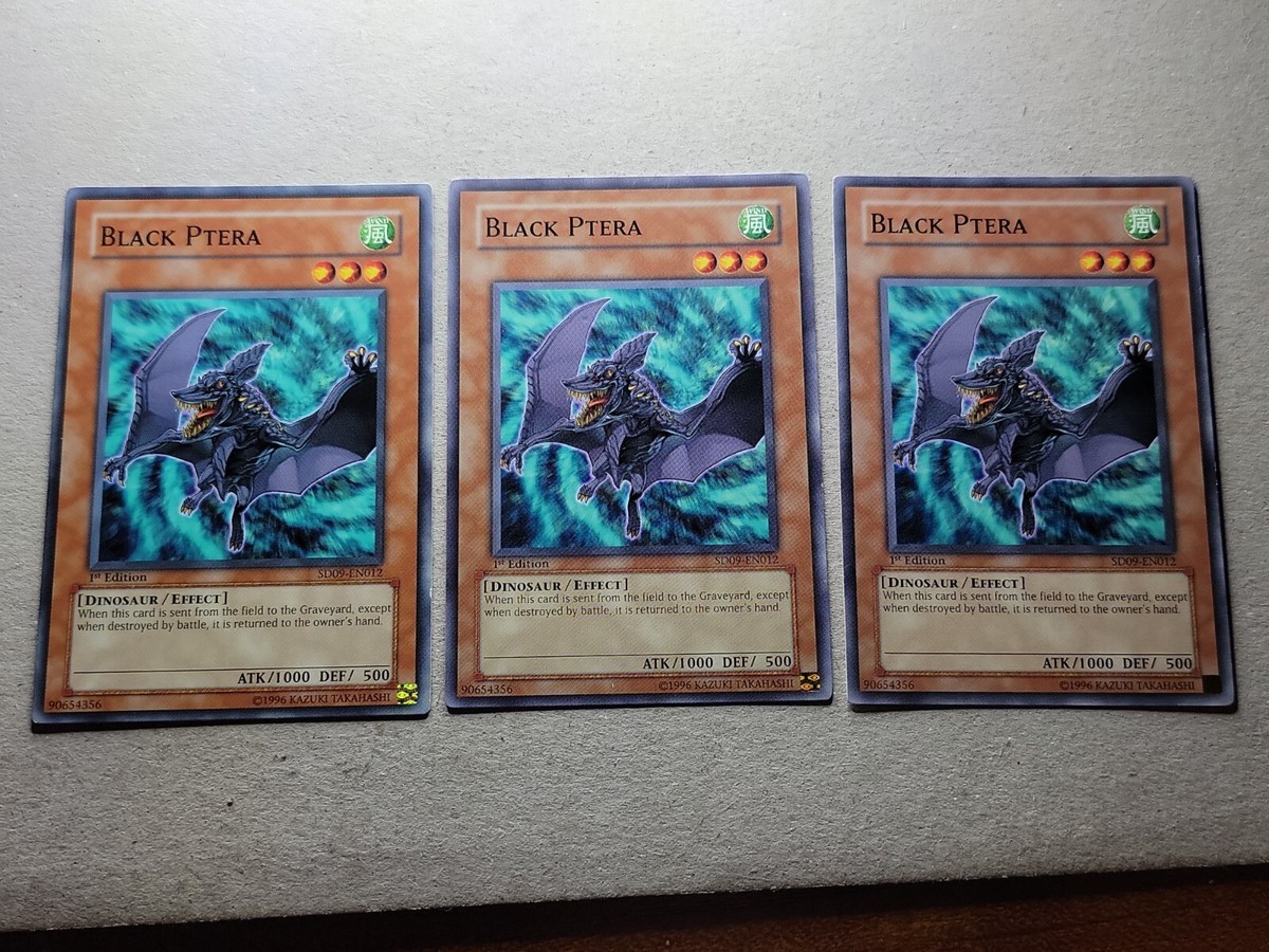 3x Black Ptera - SD09-EN012 - 1st Edition - YuGiOh-LP | eBay