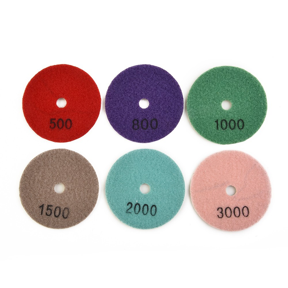 QUARKZMAN Diamant-Polierpads 4 Zoll 6000 Körnung - Nasspolierpad Für Beton, Marmor & Stein