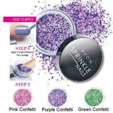 Avon Sprinkle Nails~Nail Art Beads- Pink Confetti~New in Box