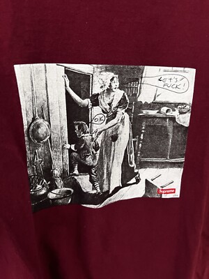 SUPREME F/W 18 HIDING FROM INDIANS TEE SHIRT MIKE KELLEY BURGUNDY 
