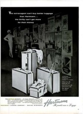 1955 Hartmann Luggage PRINT AD Pullman, Poudre, Aerobe, Jumbo, Skymates