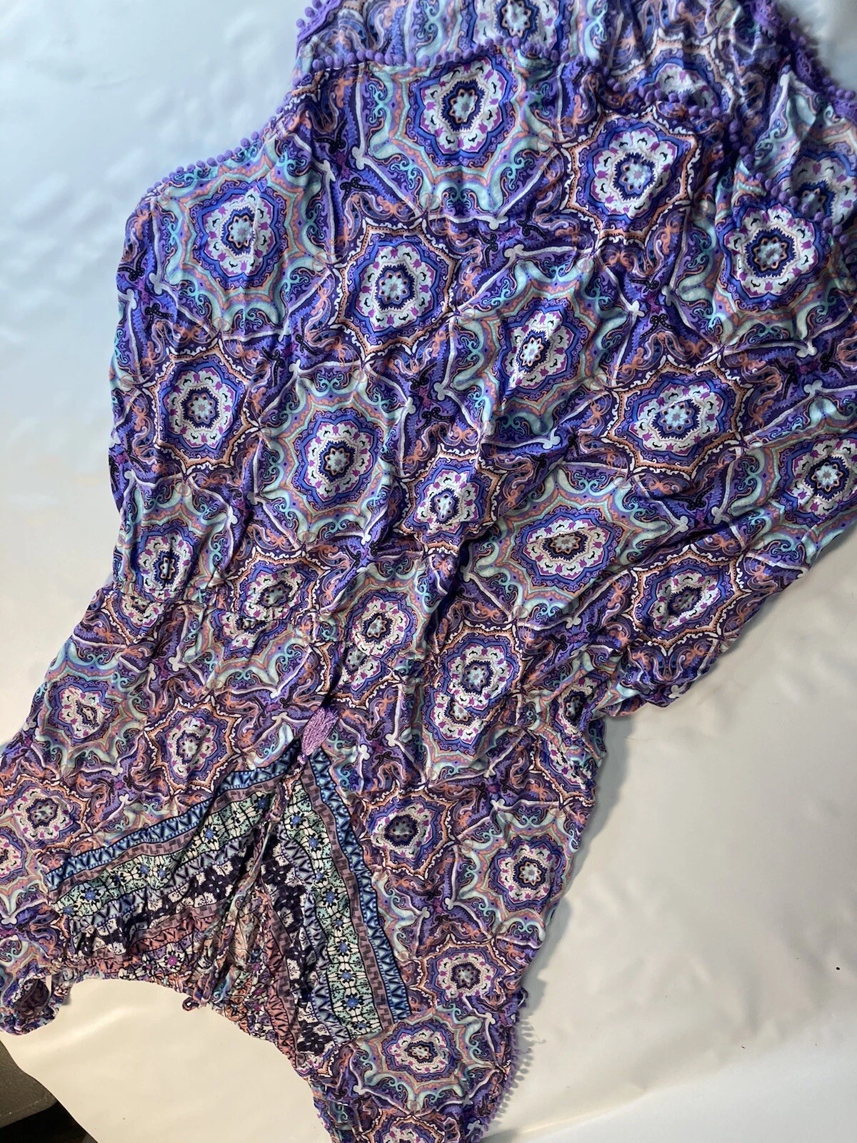 UNDERCOVER Victoria secret abito copricostume donna viola paisley medio