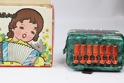 Vintage toy accordion UC 102 childs new in box see pics and add please 