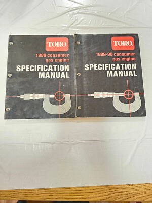 #ad #ad Toro 1988 1989 90 Consumer Gas Engine Specification Manuals $10.00