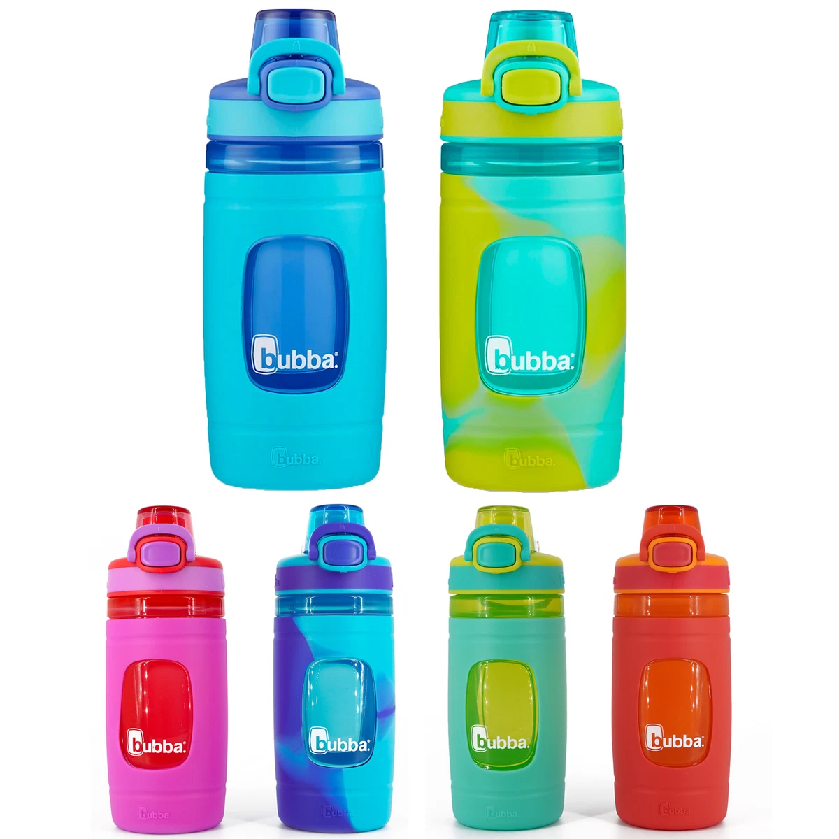 Bubba Flo Kid's 16 oz. Water Bottle 2-Pack - Pool Blue/Mixed Berry