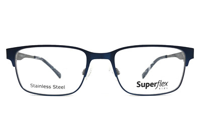 Superflex Kids Eyeglasses Frames SFK-250 M101 Blue Gray Rectangle 47-17-125