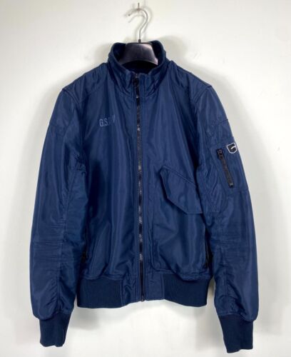 G-STAR Raw RS Conway Bomber Men Logo Nylon Jacket Size L - Picture 1 of 9
