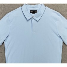 Oakley Mens Golf Polo Shirt Large Blue Hydrolix Short Sleeve Regular Fit Rugby