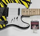 GEORGE LYNCH SIGNED CUSTOM TIGER STRIPE ELECTRIC GUITAR JSA COA — photo 2