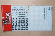 SPORTS CAR NUMBERS 1:24 1:25 GOFER RACING DECALS CAR MODEL ACCESSORY 11009-Rolex