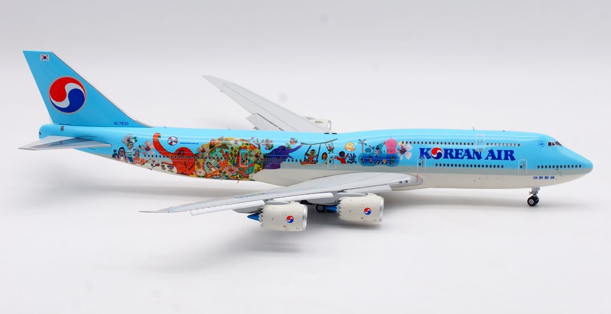 SQ Wings 1:200 大韓航空 B747-8I HL7630 SQ Wings 1:200 Korean Air Boeing B747-8 Diecast Aircraft Jet