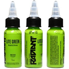 Tattoo Ink 1oz Bottle Green Variant 14 Colors Radiant Colors Supply