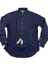 New Ralph Lauren Point Oxford Shirt Button Down Blue Size Medium Classic Fit