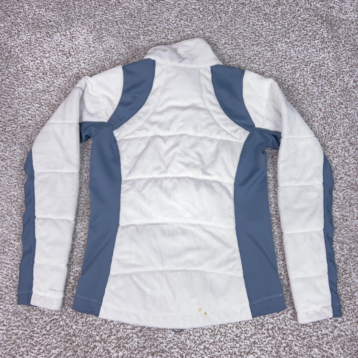 Columbia OMNI-HEAT スタジャン S ネイビー/ホワイト Columbia Jacket Womens Large White Omni Heat Plush Fleece