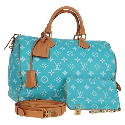 LOUIS VUITTON ルイヴィトン エナメル パテント 水色リボンミュール LOUIS VUITTON Speedy P9 Bandouliere 40 Bag Turquoise Blue M11563