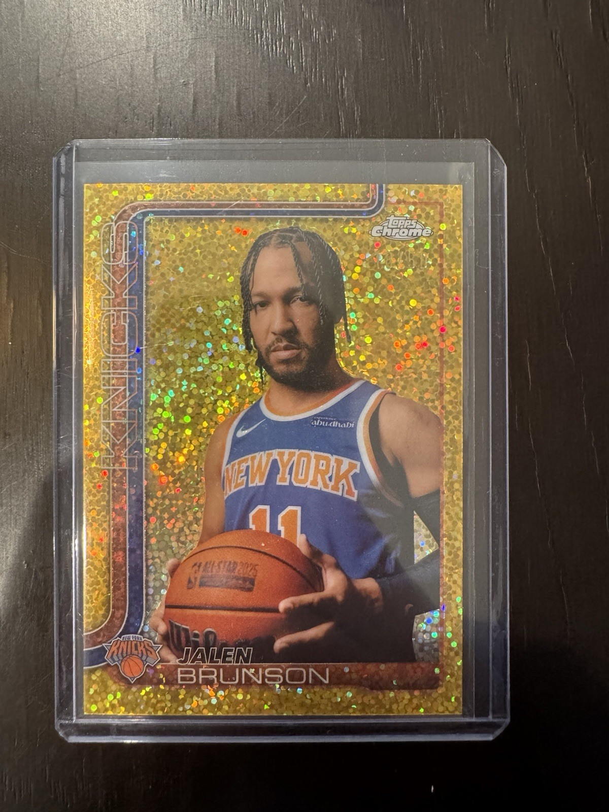 2025-26 Topps Chrome Variation Jalen Brunson #101 Gold Speckle Refractor /50
