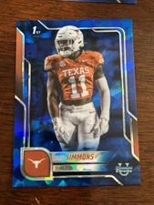2025 Bowman Chrome U University Sapphire Base Texas Colin Simmons #122