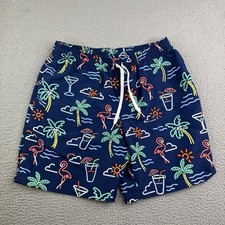 Chubbies Neon Glades Tropical Print Swim Trunks Men's Large 32x7 Lined