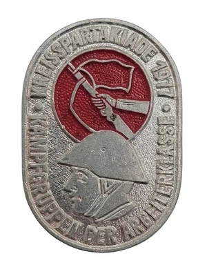 DDR Abzeichen Kreisspartakiade 1977 Kampfgruppen der Arbeiterklasse Badge A160 - Bild 1 von 2
