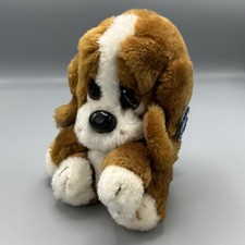 Vintage Applause Sad Sam Jr Plush Puppy Dog Sad Eyes Brown Stuffed Animal 7"