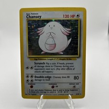 1999 Pokemon Base Unlimited #3 Chansey HOLO RARE MP on eBay