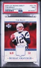 2005 UD ROOKIE DEBUT SUNDAY SWATCHES SUNDAY SWATCHES #SU-TB TOM BRADY PSA 9