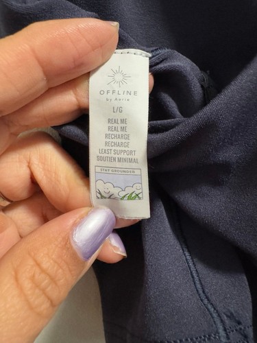 Aerie Offline Real Me Racerback Sport BH L Navy - Bild 6 von 7
