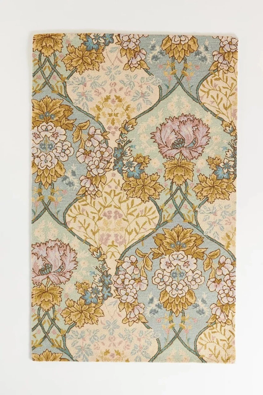 Handmade Wool Tufted Rug Besiana Floral Medallion Sage Vintage Style 6x9 7x10
Opens in a new window