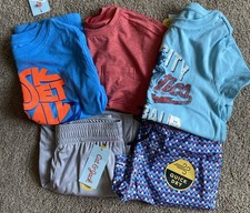 NWT Boy s T-Shirt/Trunk/Short Bundle Size 4/5. Cat and Jack and All In Motion