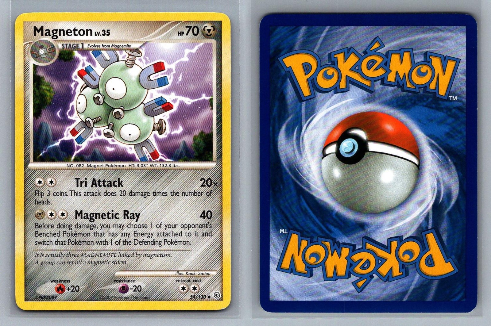 Magneton #54/130 Diamond & Pearl Vintage Pokemon Card - NM