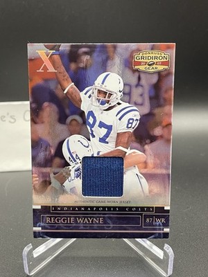 2007 Donruss Gridiron Gear - Reggie Wayne #82 Silver X's Materials /175 (MEM)