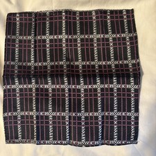 Unbranded Pocket Square 100 Silk Hand Made 10"X10" Black, Pink, Silver Grey
