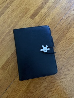Vintage Y2K Disney Day timer Black Faux Leather Planner