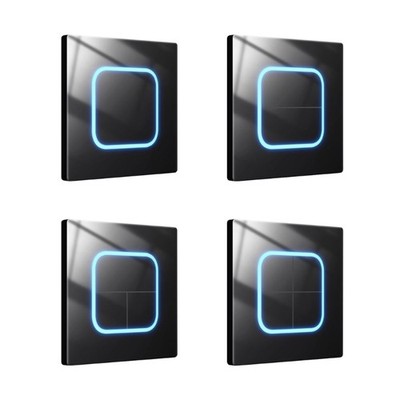 LED Indicators Reset Point Power Switches 1/2/3/4 Gang Wall Glasses Panel