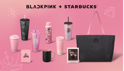 Starbucks X BLACKPINK Rhinestone Cold Cup Tumbler Bag Limited