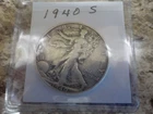 WALKING  LIBERTY  SILVER HALF DOLLAR.  1940 S