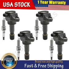 4 x Ignition Coils and Iridium Spark Plugs for 12-15 Honda Civic 16-20 HR-V 1.8L