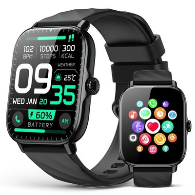 Fitness Tracker Smart Watch for Men & Women, IP68 Waterproof, Step Counter, Slee