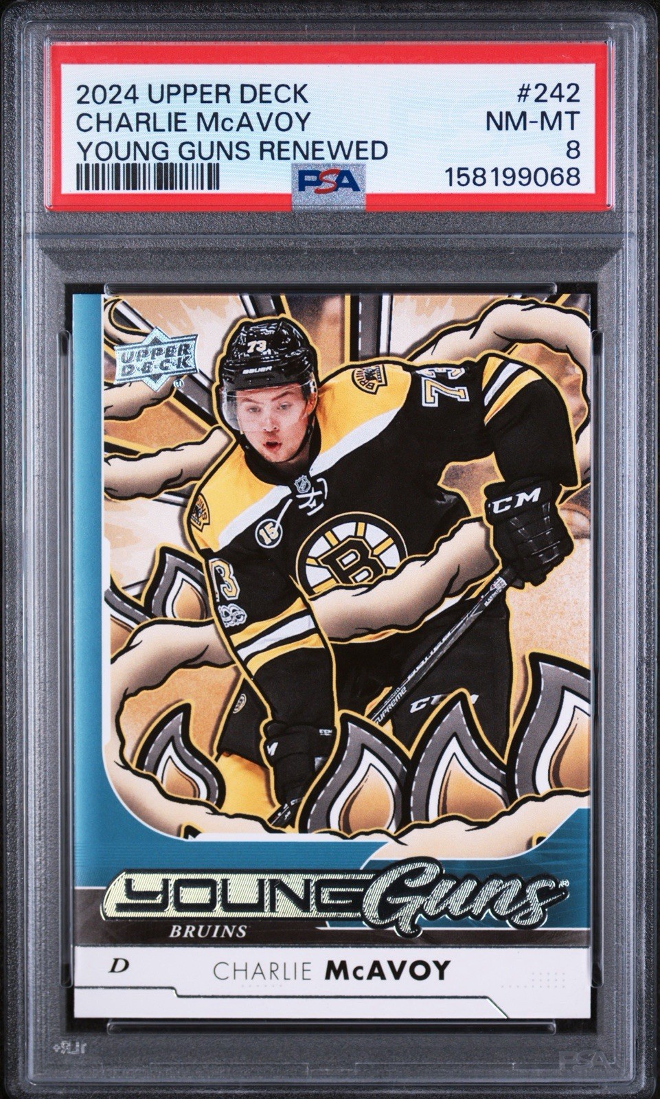 2024-25 Upper Deck Series 2 - Young Guns Renewed Charlie McAvoy PSA 8 #YGR-28 view 1