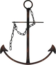 Nautical anchor wall decoration, vintage metal anchor art wall decoration