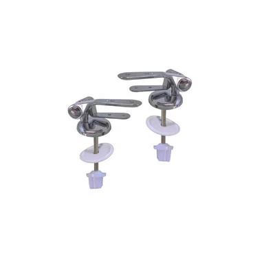 BRICOQUI Coppia di cerniere universali per wc copriwc coprivaso sedile ottone cromato