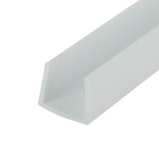 4 PCS Plastics White 3/4 Inch Styrene Plastic UChannel CChannel 36 Inch