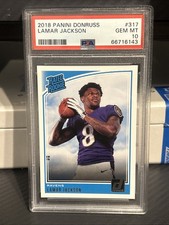 2018 Panini Donruss Lamar Jackson Rated Rookie Psa 10